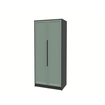 Шкаф распашной Тренд КТ-Ш2 (Антрацит ЛДСП/ Мята ЛМДФ) Ш918 В2128 Г547 Шкаф распашной Тренд КТ-Ш2 (Антрацит ЛДСП/ Мята ЛМДФ) Ш918 В2128 Г547